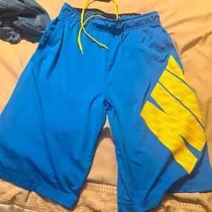Nike men’s medium blue and yellow shorts